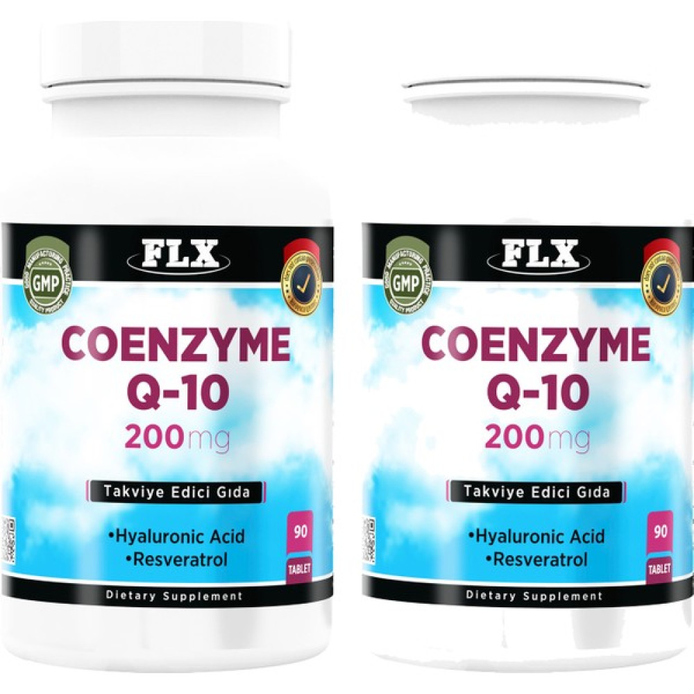 FLX Koenzim Coenzyme Q-10 200 Mg Hyaluronik Asit Resveratrol ( 2 Kutu 90 Tablet ) Sporcu Besinleri Fiyatı
