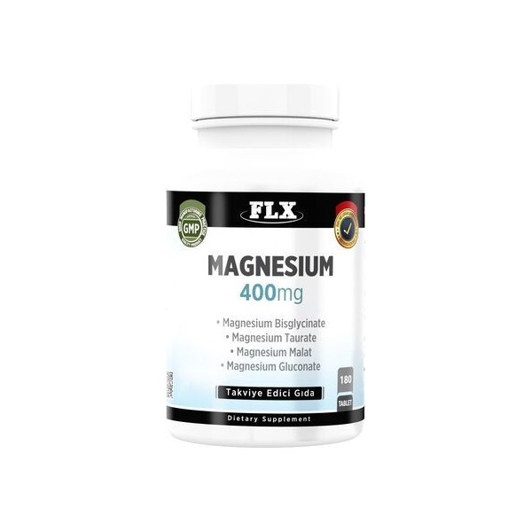 FLX Magnezyum Bisglisinat Malat Taurat Glukonat Takviye Edici Gıda - 180 Tablet, Türkiye Menşeli Diğer Fiyatı