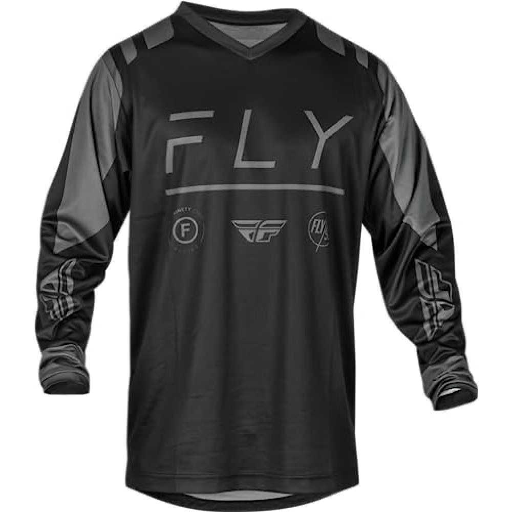 Fly Racing F-16 Men's Jerey (Black/Charcoal, X-Large)