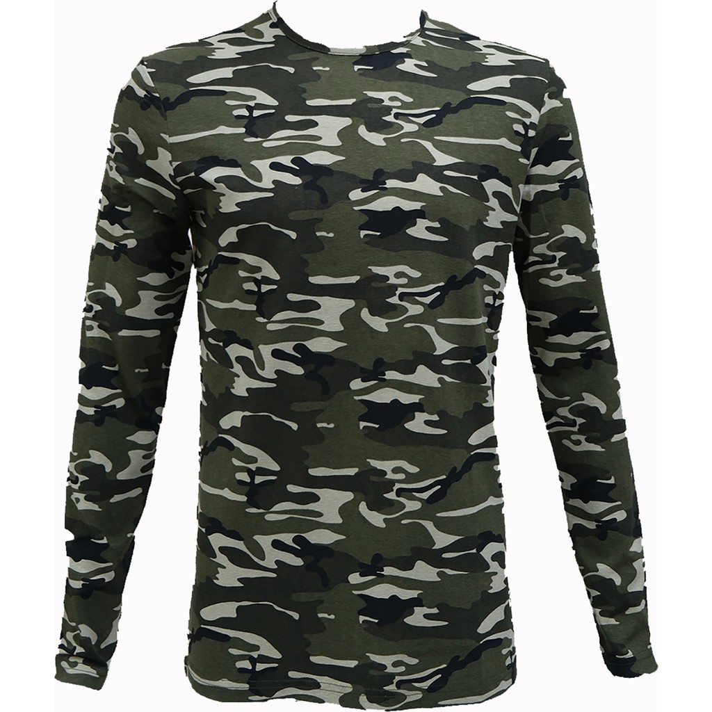 Fly Tshirt Kamuflaj Erkek Uzun Kollu T-Shirt - Yeşil Giyim & İç Giyim Fiyatı