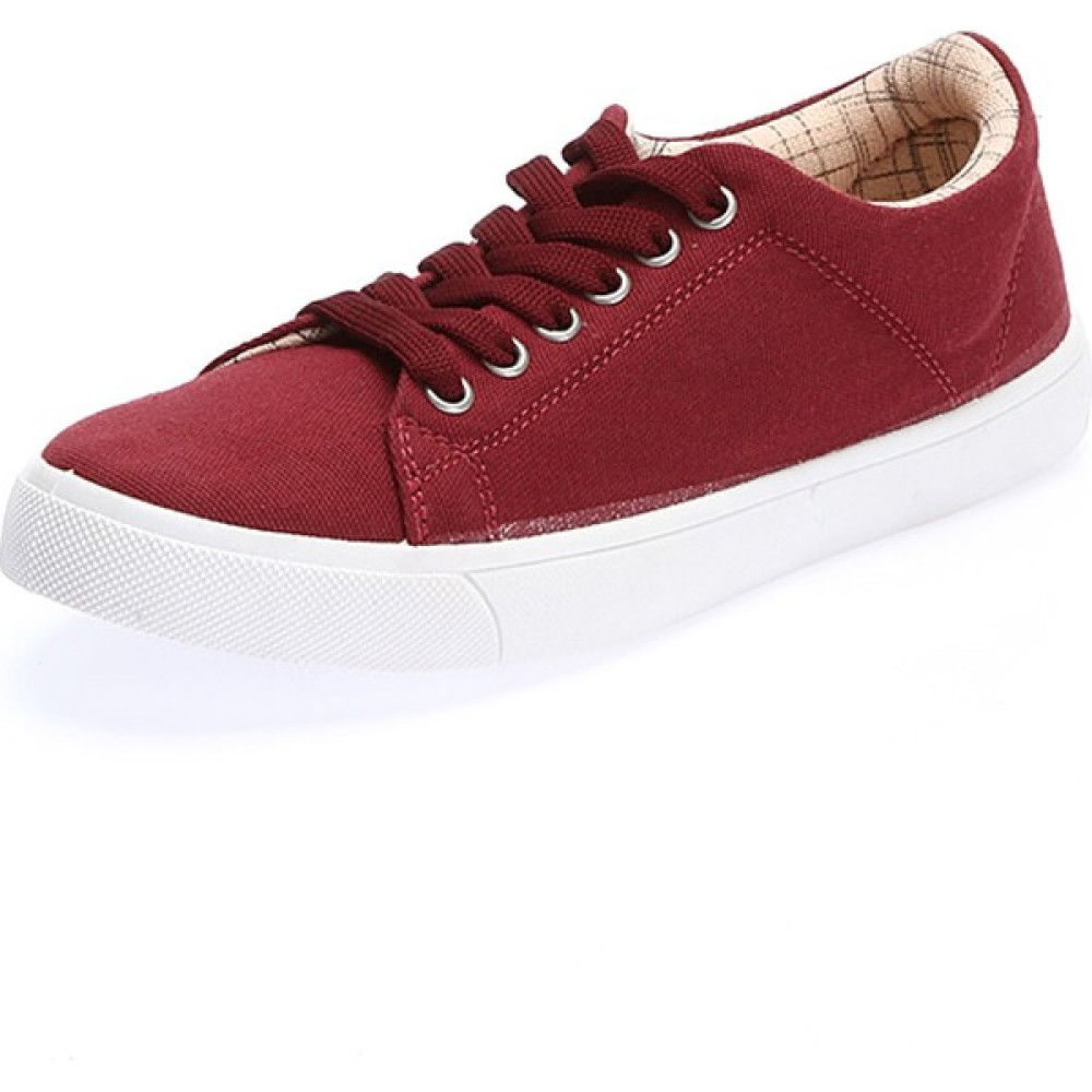 Flying Steps Flyingsteps Flying Steps Bordo Günlük Kadın Convers Kısa Keten Bilekli Spor Ayakkabı Kadın Günlük Ayakkabıları Fiyatı