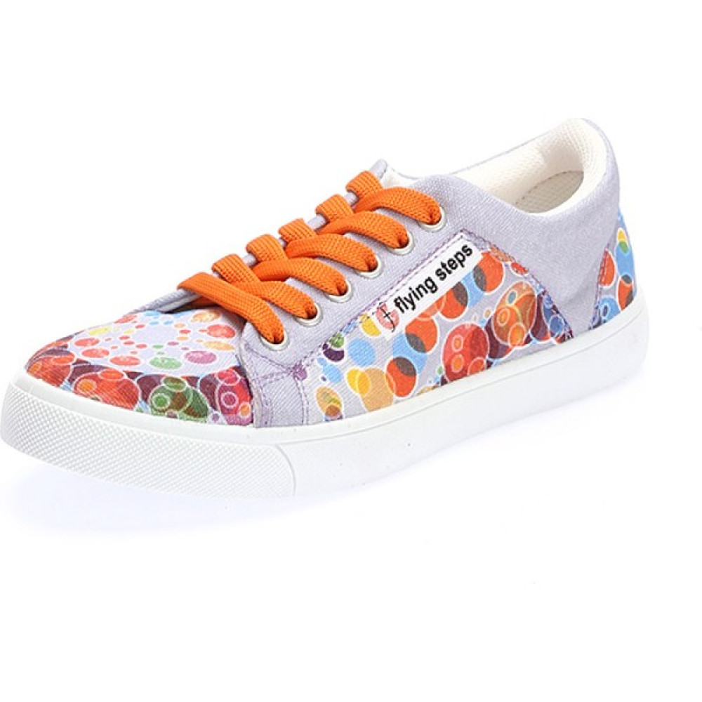 Flying Steps Flyingsteps Lila Kadın Yazlık Keten Bağcıklı Ortopedik Taban Renkli Spor Ayakkabı Spor Ayakkabı Fiyatı