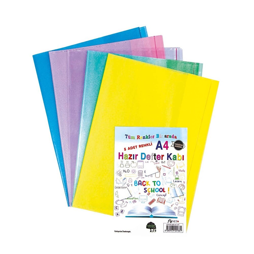 Flynet Hazır A4 Defter Kabı Karışık Renk 5'li Defter & Kağıt Ürünleri Fiyatı
