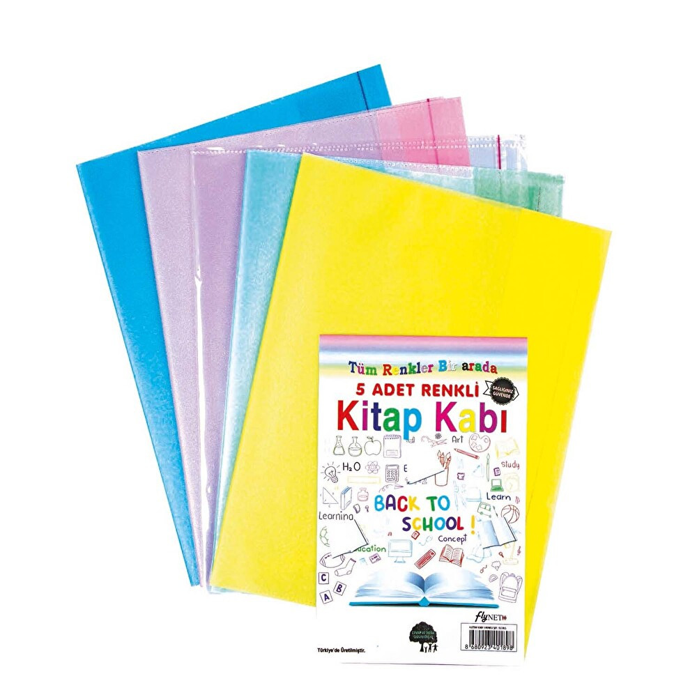 Flynet Hazır Kitap Kabı Karışık Renkler 5'li Defter & Kağıt Ürünleri Fiyatı