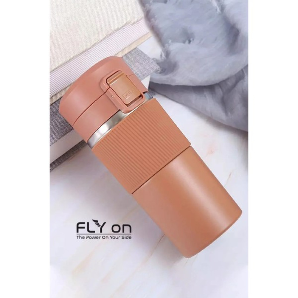Flyon Sızdırmaz Paslanmaz Çelik Kaydırmaz Lastikli Iç Kısmı Süzgeçli Araç Ofis Çay Kahve Termos Mug 400 ml Kamp Mutfağı Fiyatı
