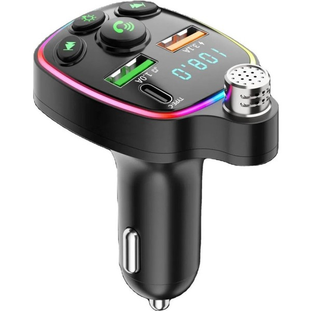 FM Araç Transmitter Bluetooth SD Card Şarj Müzik Radyo Mikrofon Araç İçi Çakmaklık Şarj ve Ses Cihaz Oto Transmitterleri Fiyatı