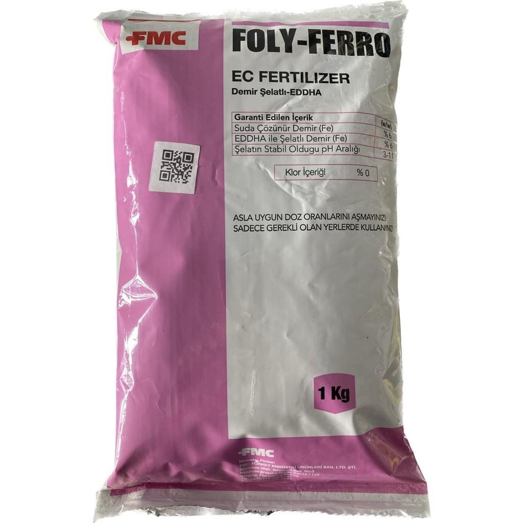 Fmc Foly Ferro ( Eddha Şelatlı Demir) 1 Kg Gübre Fiyatı