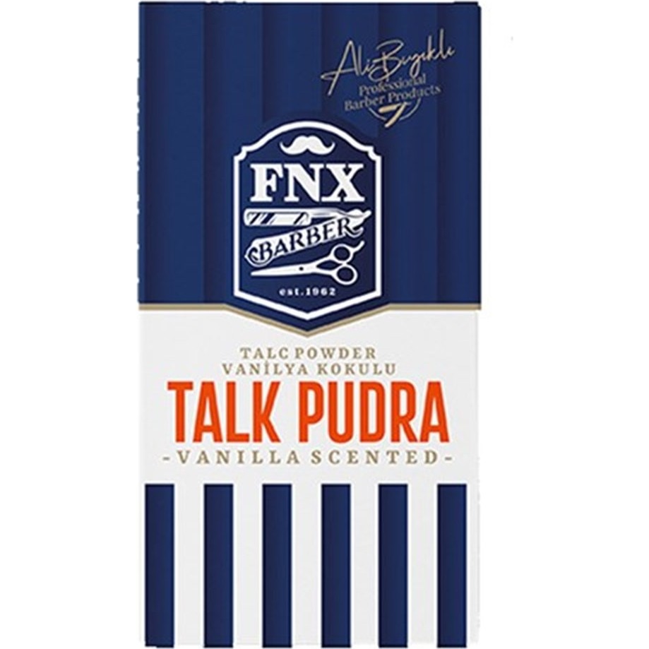 Fnx Barber Vanilya Kokulu Ali Bıyıklı Talk Pudra 250 gr Cilt Tahrişine Karşı Etkili Makyaj Fırça ve Aksesuarları Fiyatı