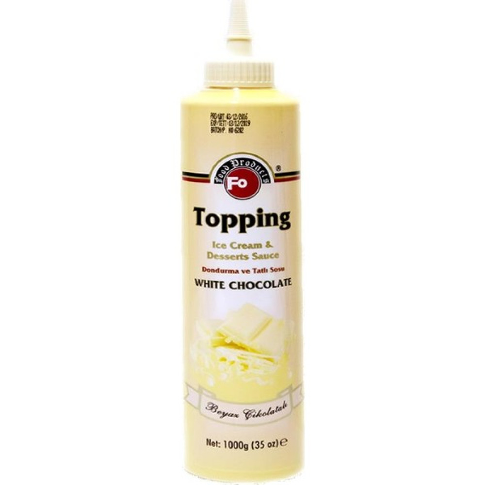 Fo Topping Beyaz Çikolata Aromalı Dondurma ve Tatlı Sosu 1000gr - 1 kg Sos Fiyatı