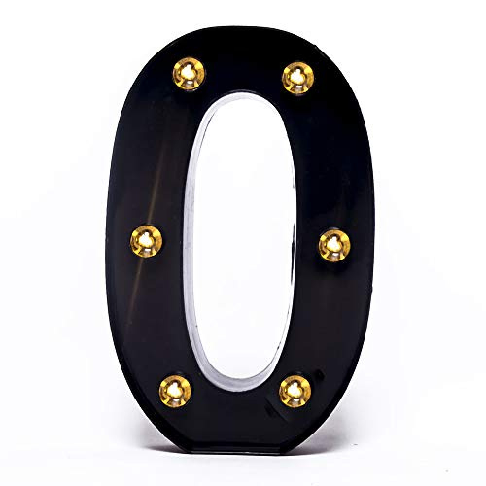 Foaky Black Light Up Numbers,Black and Gold Party Decorations,Marquee Numbers,Black Room Decor,Black and Gold Party Decorations Night Light Wedding Birthday Party Lamp Home Bar Decoration