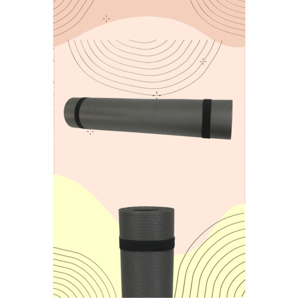 Foam Store Foamstore Pilates Yoga Matı 180X60 5mm Çizgi Desenli Antrasit Pilates Minderi Fiyatı