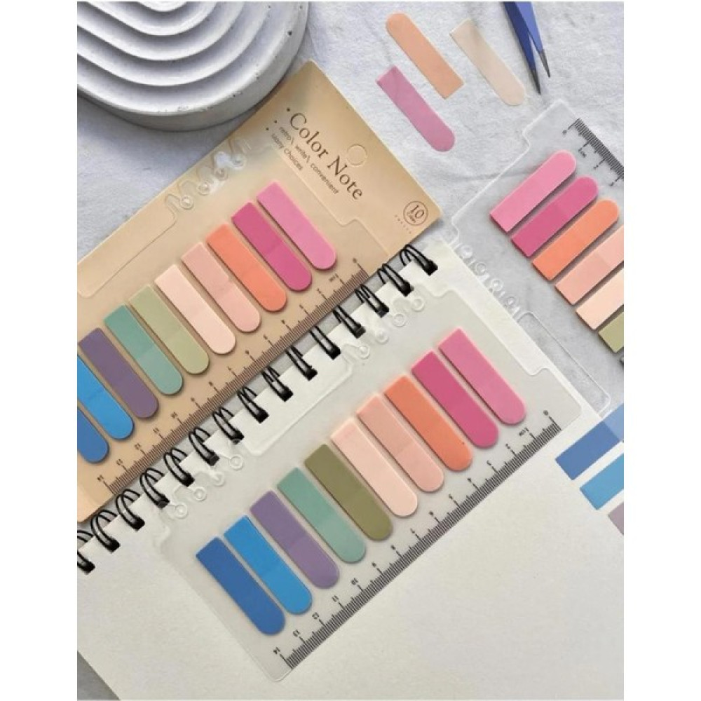 Fobinote 10 Renkli Cetvelli Soft Pembe Tonları Oval Şeffaf Postit ARI335-004 Sarf Tüketim Malzemeleri Fiyatı