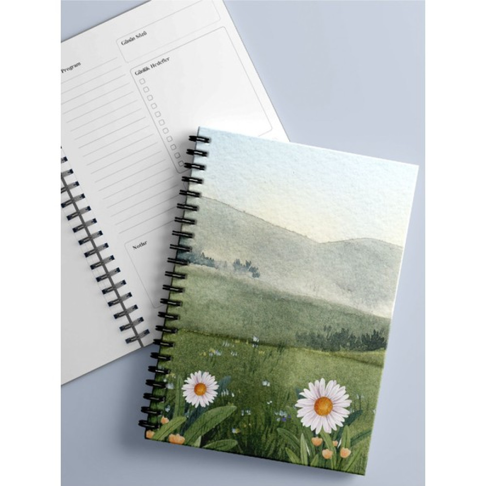 Fobinote Günlük Planlayıcı 80 Gün Planlama Defteri - A5 Spiralli Defter (Papatya) Ajanda Fiyatı