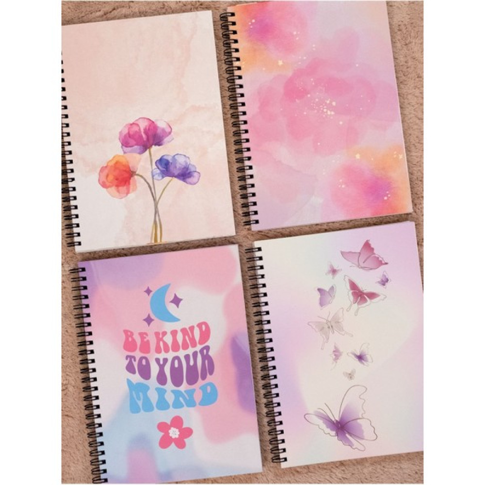 Fobinote Spiralli Okul Defteri 80 Yaprak 4'lü Set - A5 Boy Kareli (Klasik Kareli) - Renkli - 15x21cm Spiralli Defter Fiyatı