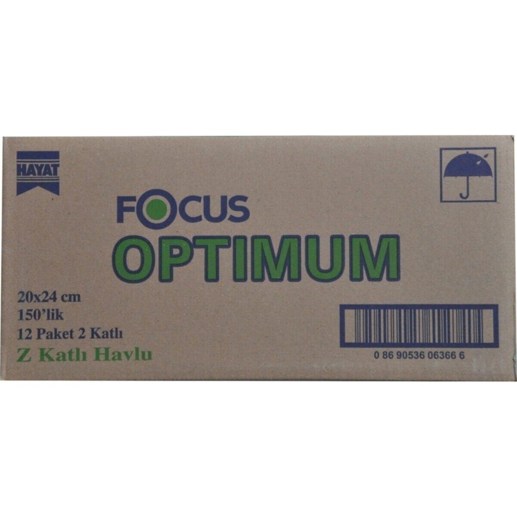 Focus Optimum 12 Paket Z Katlı Havlu Peçete 150 Yaprak 20x24 cm Ev ve Ofis Kullanımı İçin El / Yüz Havlusu Fiyatı