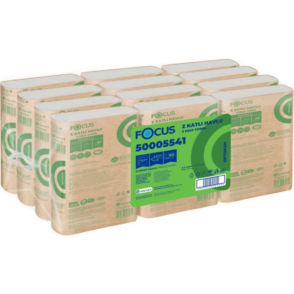 Focus Z Katlama Havlu Peçete 150'LI 12 Paket El / Yüz Havlusu Fiyatı