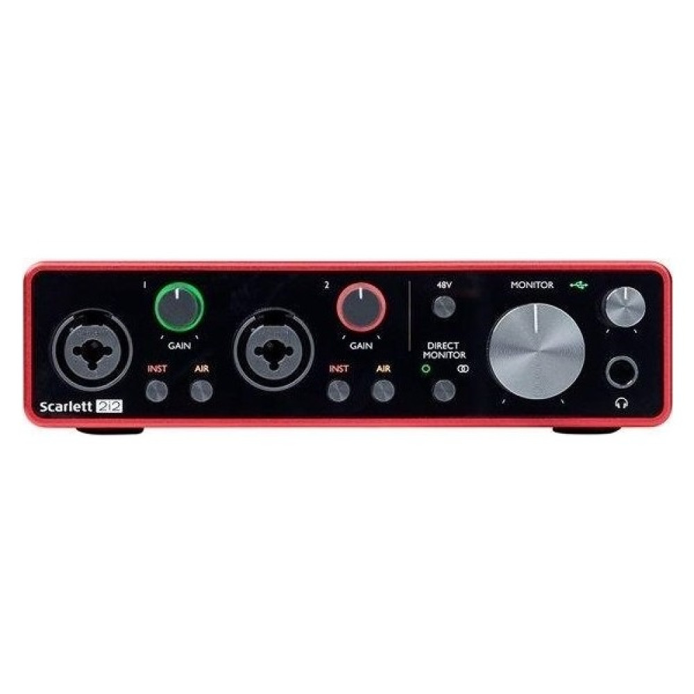 Focusrite Scarlett 2i2 Gen 3 USB Ses Kartı - Kırmızı Stüdyo ve Sahne Ekipmanları Fiyatı
