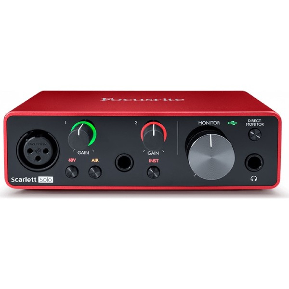 Focusrite Scarlett Solo Gen 3 USB Ses Kartı Stüdyo ve Sahne Ekipmanları Fiyatı
