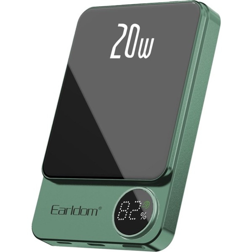 Fogy 15W Hızlı Şarj 5.000 Mah Kablosuz Magsafe Şarj Destekli Powerbank - Yeşil Taşınabilir Şarj Cihazı - Powerbank Fiyatı