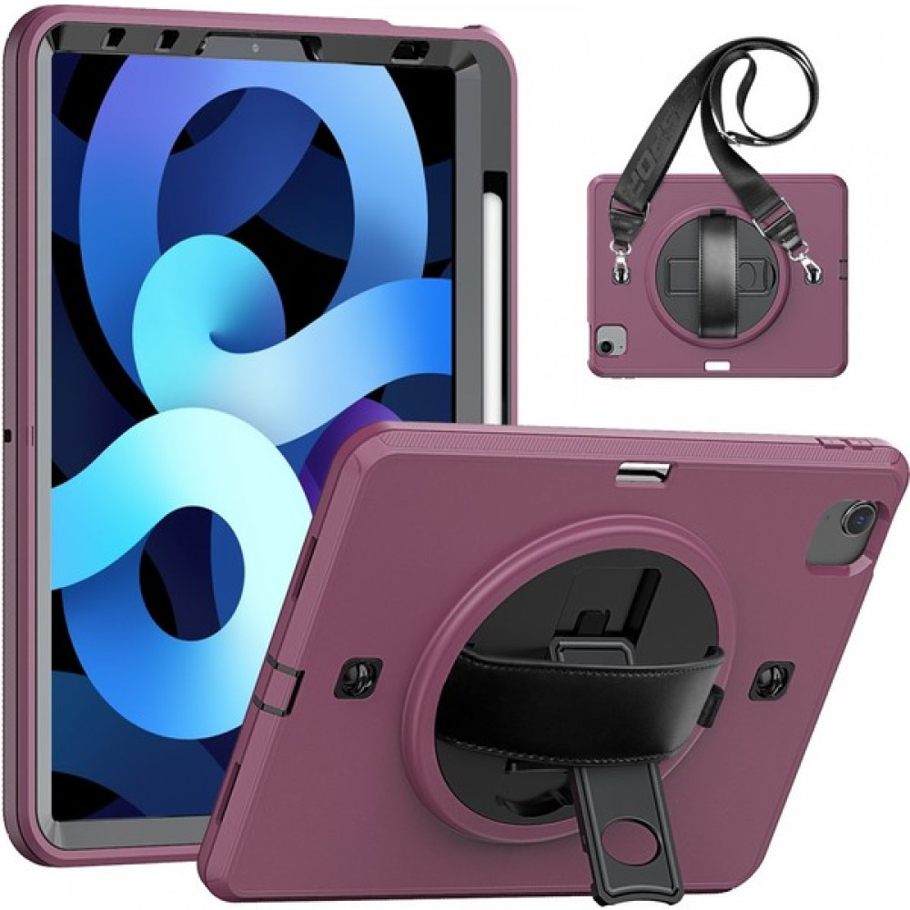 Fogy Apple Ipad Pro 4. Nesil M2 2022 11 Inç Kılıf Kalem Bölmeli Tank Boyun Askılı Kapak - Mürdüm Tablet Kılıfı Fiyatı