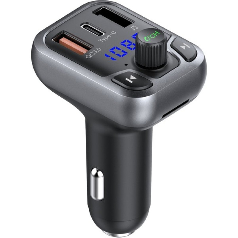 Fogy Earldom Bluetooth Usb3.0 ve Type C Pd Hızlı Şarj Fm Transmitter Araç Çakmaklık Şarj Aleti - Siyah Cep Telefonu Araç Kiti Fiyatı