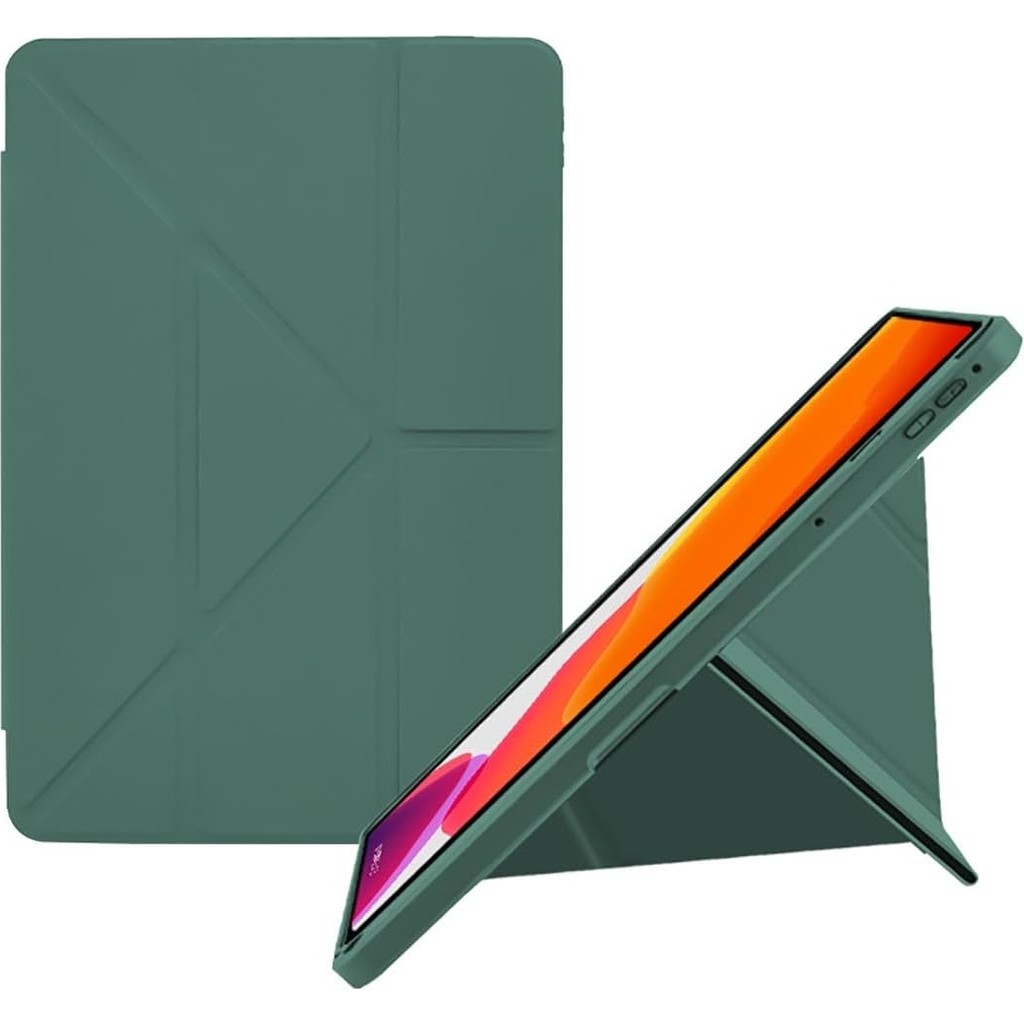 Fogy Huawei Matepad 11.5 Inç / Air 11.5 Inç / Papermate Uyumlu Kılıf Kalem Bölmeli Trifolding Case Kapak - Huawei MatePad Air 11.5 inç - Koyu Yeşil Tablet Kılıfı Fiyatı