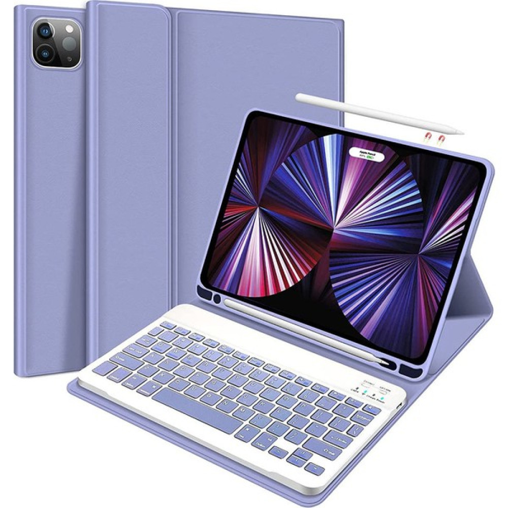 Fogy Ipad Pro 4.nesil 11" Inç (M2 Çipli) 2022 Uyumlu Bluetooth Türkçe Q Klavyeli Kılıfı (Tablet Değildir) - Mor Oyuncu Klavyesi Fiyatı