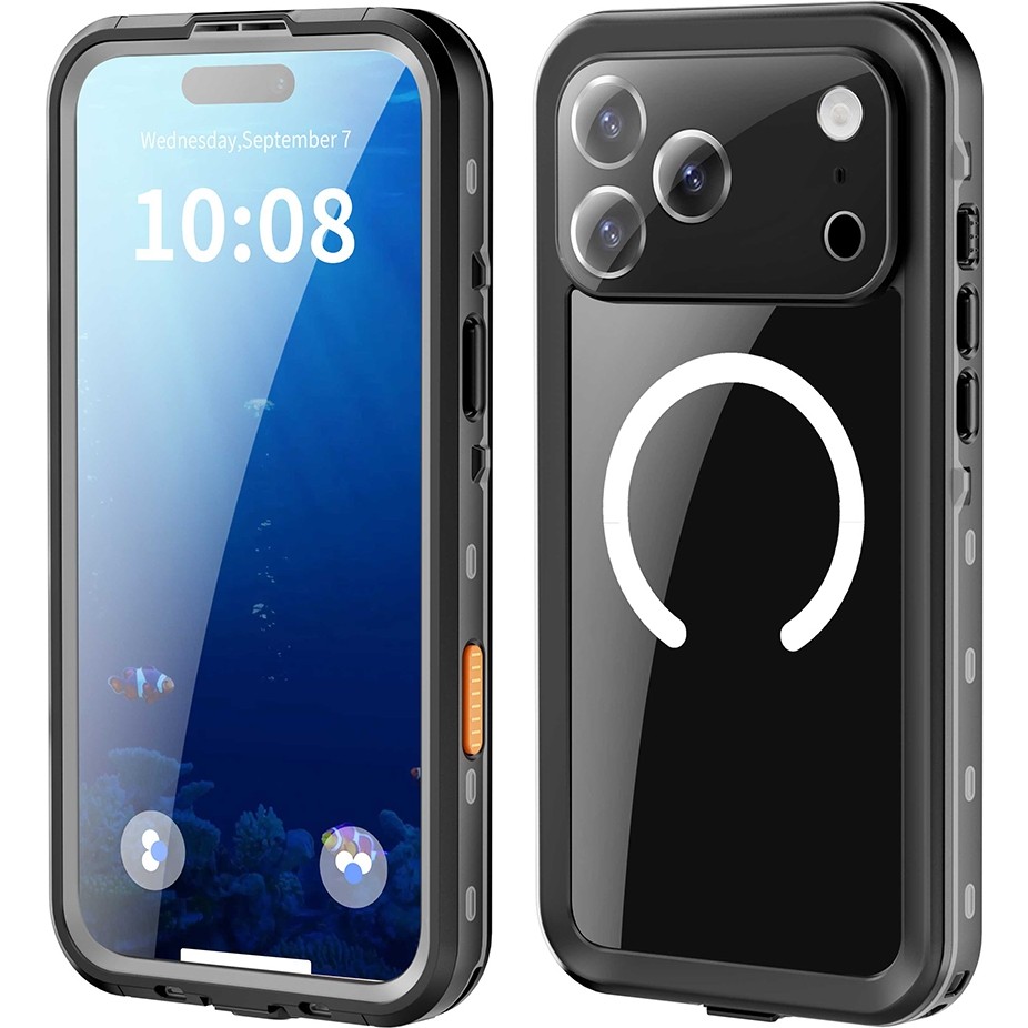 Fogy iPhone 17 Pro Uyumlu Kılıf 360 Koruma Su Geçirmez Toz Geçirmez Tam Koruma Magsafe Uyumlu Kapak - Siyah Cep Telefonu Kılıfı Fiyatı
