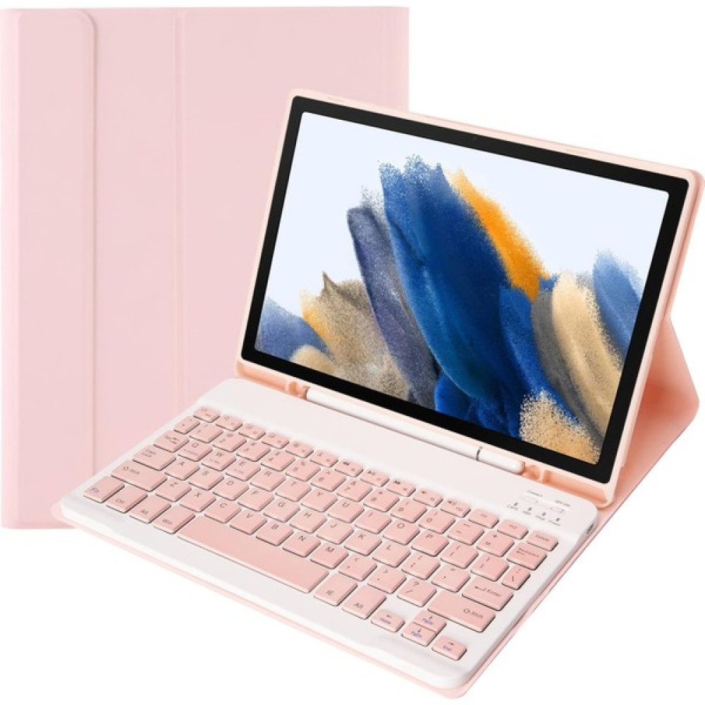 Fogy Samsung Galaxy Tab A8 10.5" 2022 SM-X200 Için Çıkarılabilir Bluetooth Klavyeli Klavye Kılıfı - Pembe Tablet Kılıfı Fiyatı
