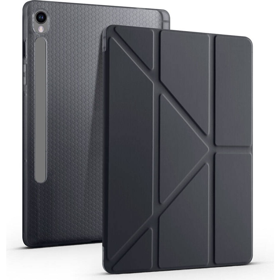 Fogy Samsung Galaxy Tab S10 Lite/S10 Fe/S9 Fe 10,9/11 inç Uyumlu Kılıf Tri Folding Kalem Bölmeli Standlı Kabak - Galaxy Tab S9 FE - Siyah Tablet Kılıfı Fiyatı