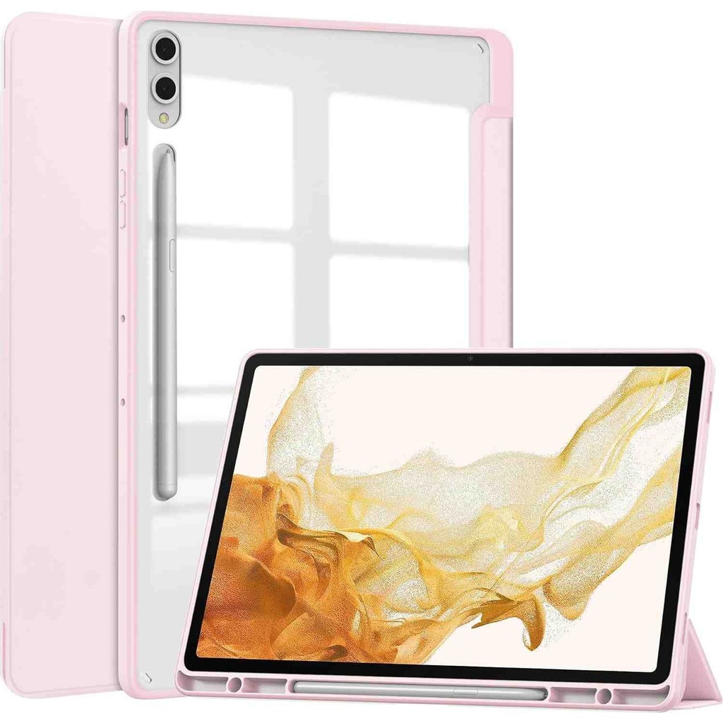 Fogy Samsung Galaxy Tab S10+/S9 Plus/s9 Fe Plus 12.4 Uyumlu Kılıf Üçgen Pen Charge Kalem Bölmeli Kapak - Pudra Tablet Kılıfı Fiyatı