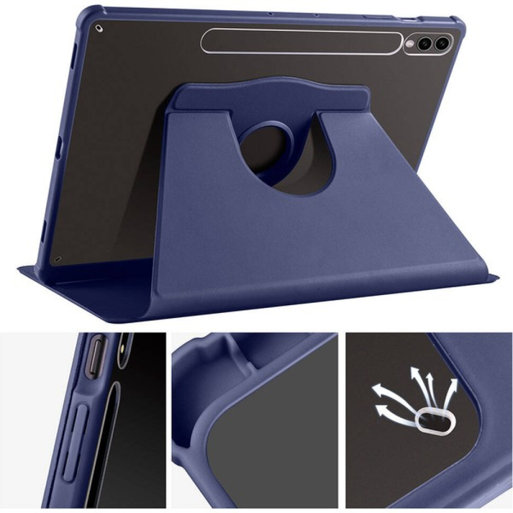 Fogy Samsung Galaxy Tab S9 Fe Plus 12,4inç SM-X810 X819 X818 Kılıf Kalem Bölmeli 360 Dönebilen Kapak - Lacivert Tablet Kılıfı Fiyatı