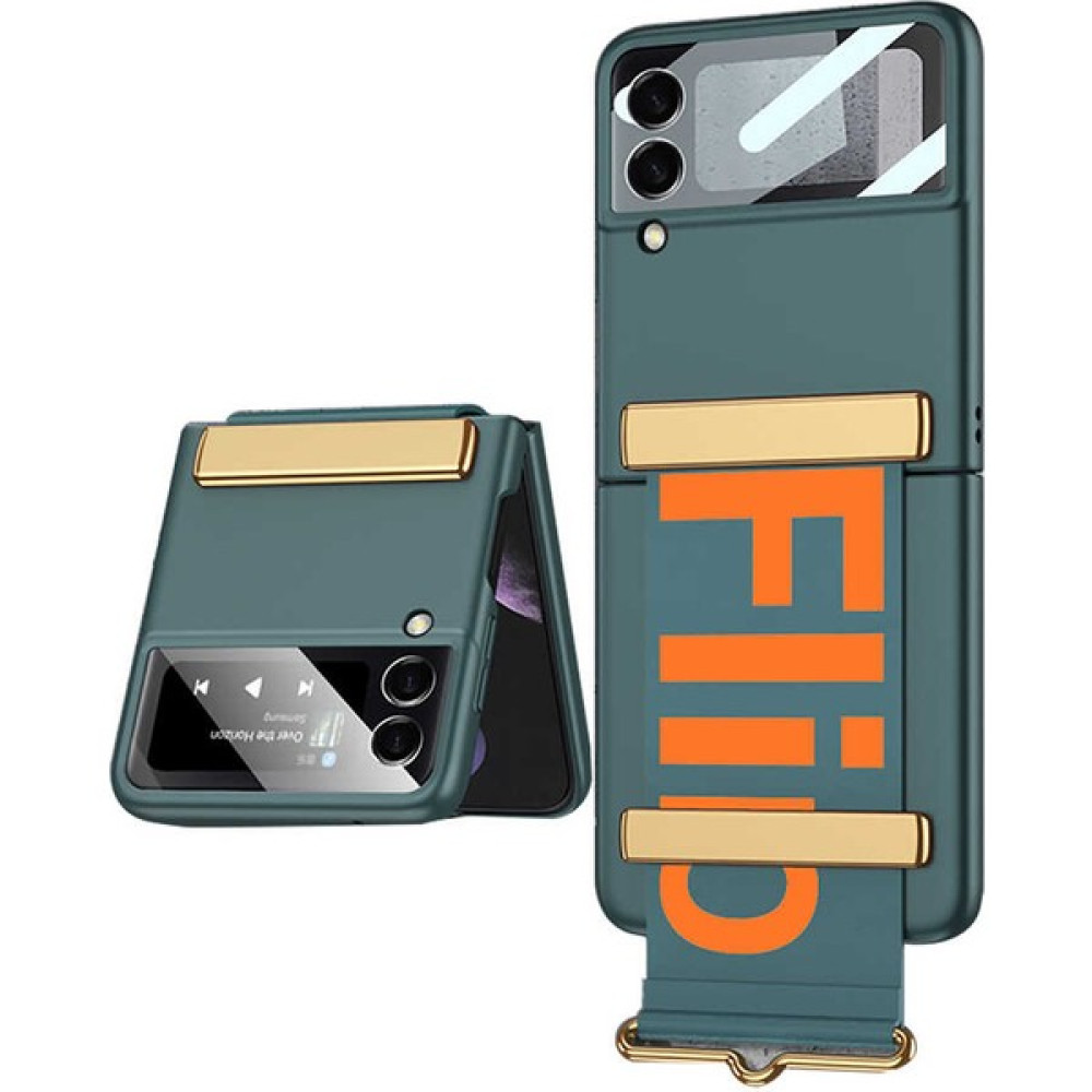 Fogy Samsung Galaxy Z Flip 4 5g Uyumlu Kordonlu Silikon Kılıf - Koyu Yeşil Cep Telefonu Kılıfı Fiyatı