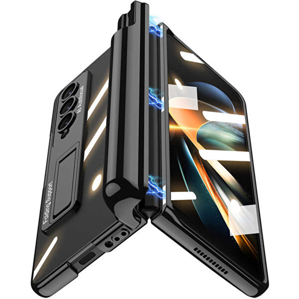Fogy Samsung Galaxy Z Fold 4 Kılıf Kasa ve Ekran Koruyucu 360 Tam Koruma Kapak+Kalem Bölmeli - Siyah Cep Telefonu Kılıfı Fiyatı