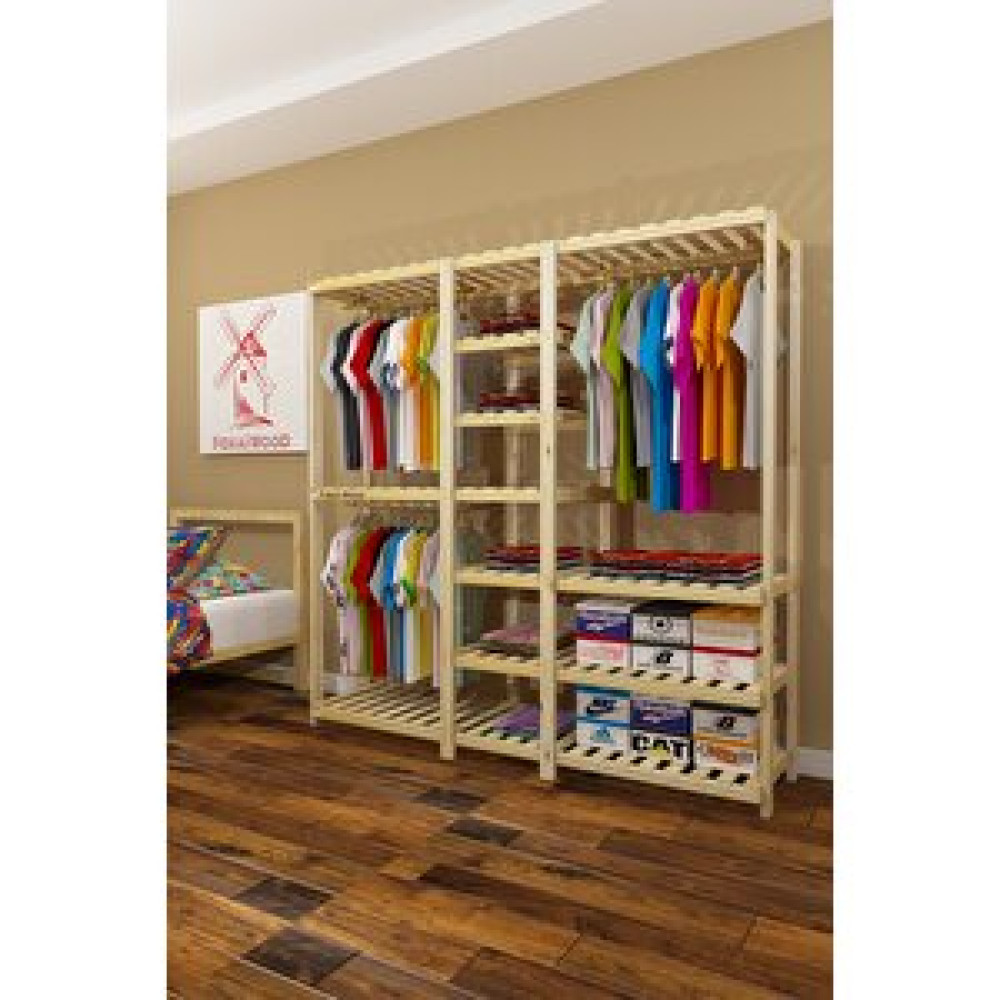 Fokai Wood  Grande Tres - Açık Ahşap El Yapımı Gardrop & Dolap Fiyatı