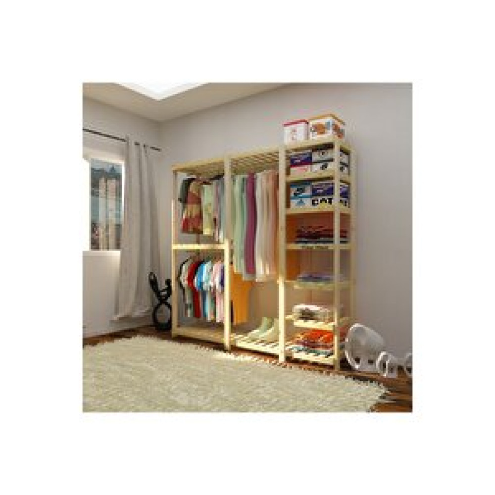 Fokai Wood Idea - Açık Ahşap Elbise Dolabı Gardrop & Dolap Fiyatı