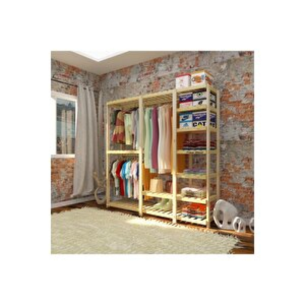 Fokai Wood Need - Açık Ahşap Elbise Dolabı Gardrop & Dolap Fiyatı