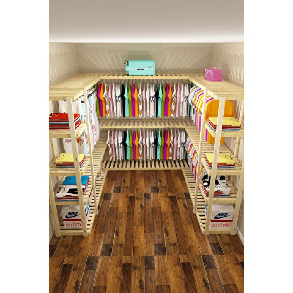 Fokai Wood Oxan - Giyinme Odası Dolabı - Meşe Gardrop & Dolap Fiyatı