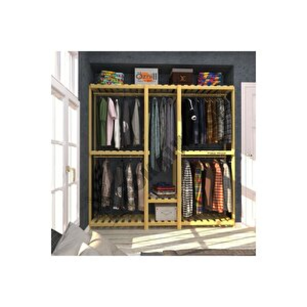 Fokai Wood Pente Largos - Açık Ahşap Elbise Askısı Raf Sistemi Gardırop Gardrop & Dolap Fiyatı