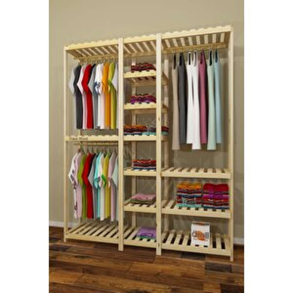 Fokai Wood Tres - Açık Ahşap El Yapımı Elbise Dolabı Gardrop & Dolap Fiyatı
