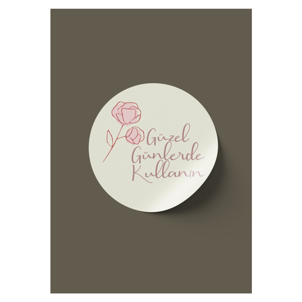 Foldart Güzel Günlerde Kullanın Etiketi Yuvarlak Sticker 4cmx4cm 70 Adet Etiket Fiyatı