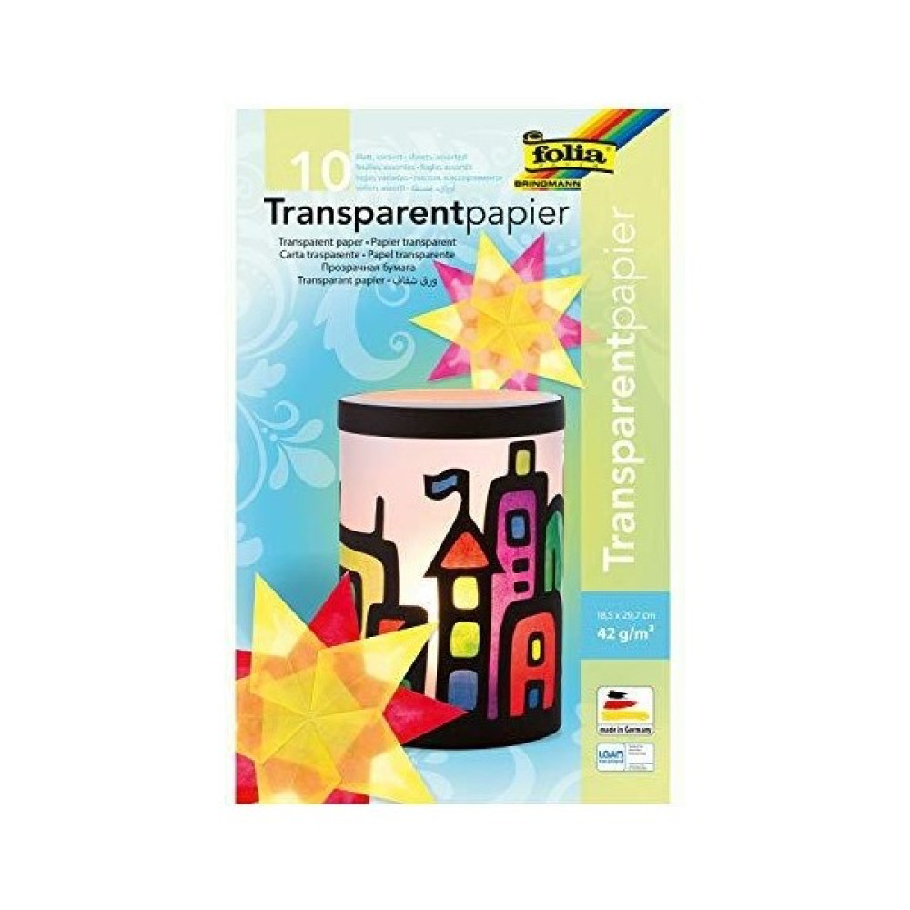 Folia FO-810 Transparan Kağıt 18.5X29,7 cm 42 Gr. 10 Renk Elişi Kağıdı Fiyatı