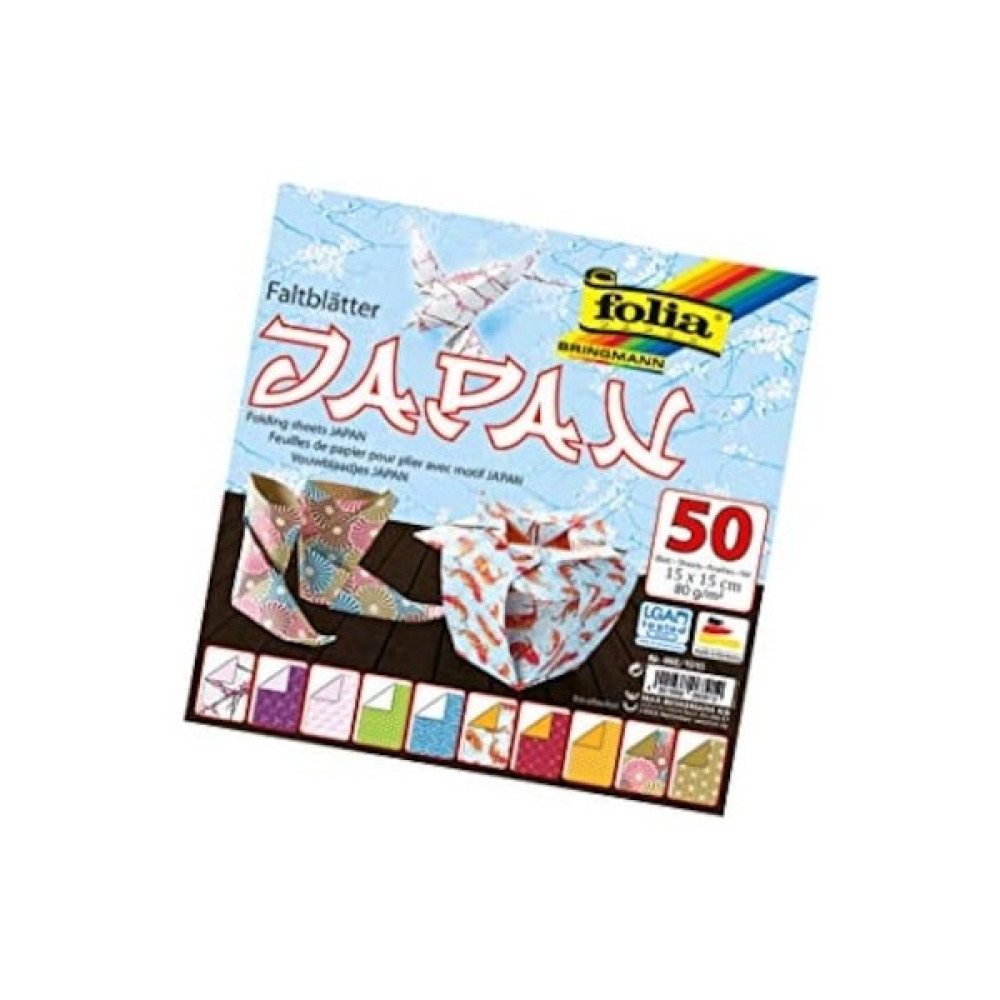Folia Origami Japon 80G. 15X15 Cm 50 Yaprak 10 Desen Yardımcı Malzeme Fiyatı