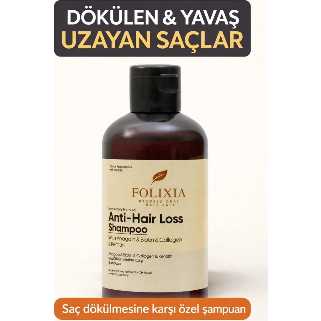 Folixia Güçlendirici,Yavaş Uzayan ve Dökülen Saçlar için Bakım Şampuanı 200 ml Şampuan ve Saç Kremi Fiyatı