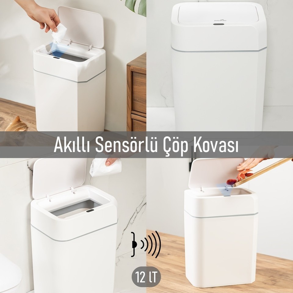 Follow Me Sensörlü Çöp Kovası 12 Litre Diğer Fiyatı