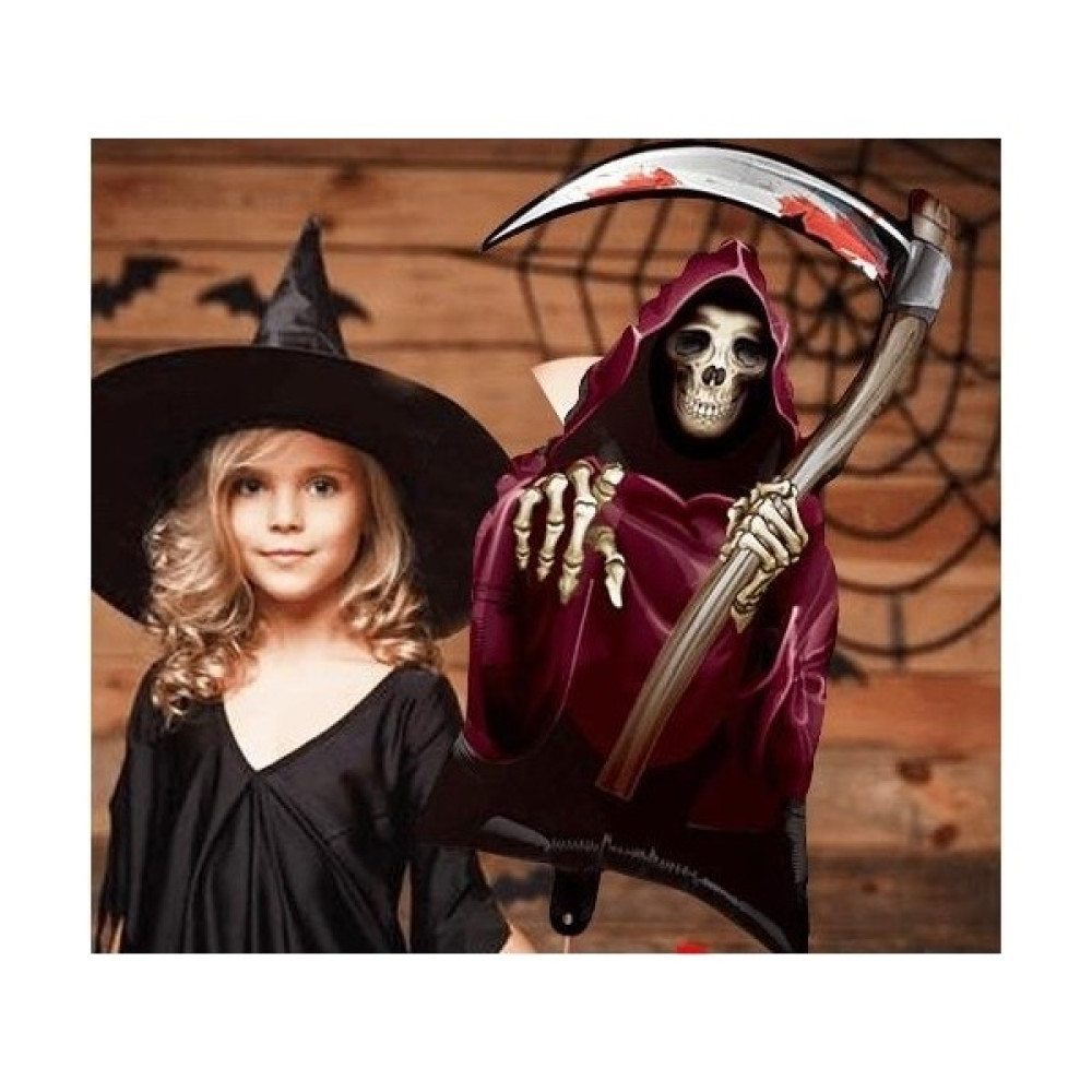 Folyo Balon 3D Halloween Cadılar Bayramı Oraklı Hayalet Azrail 45*76CM Oto Boyaları Fiyatı
