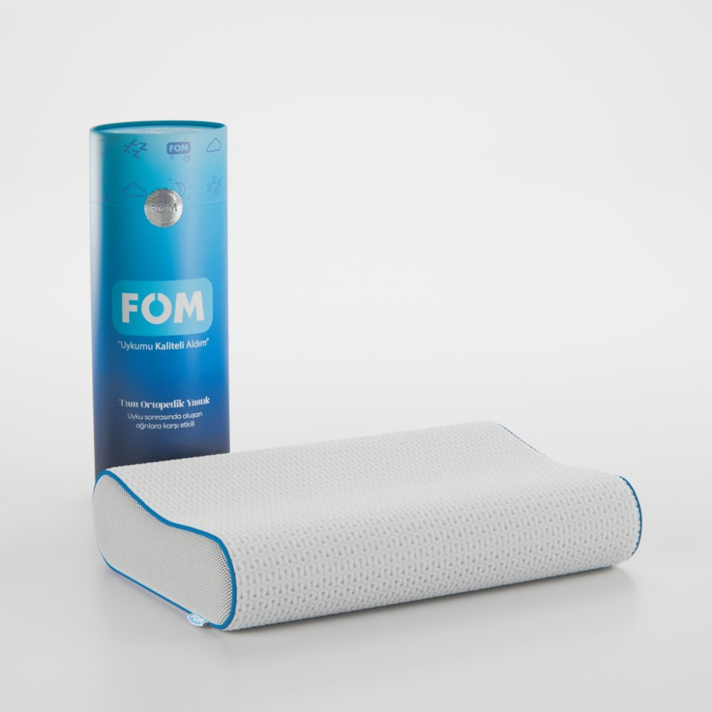 FOM Flex Tam Ortopedik Visco Konforlu Uyku Yastık, Ortopedik, 60 X 40 X 14/11, Beyaz - 60 x 40 cm Yastık Fiyatı