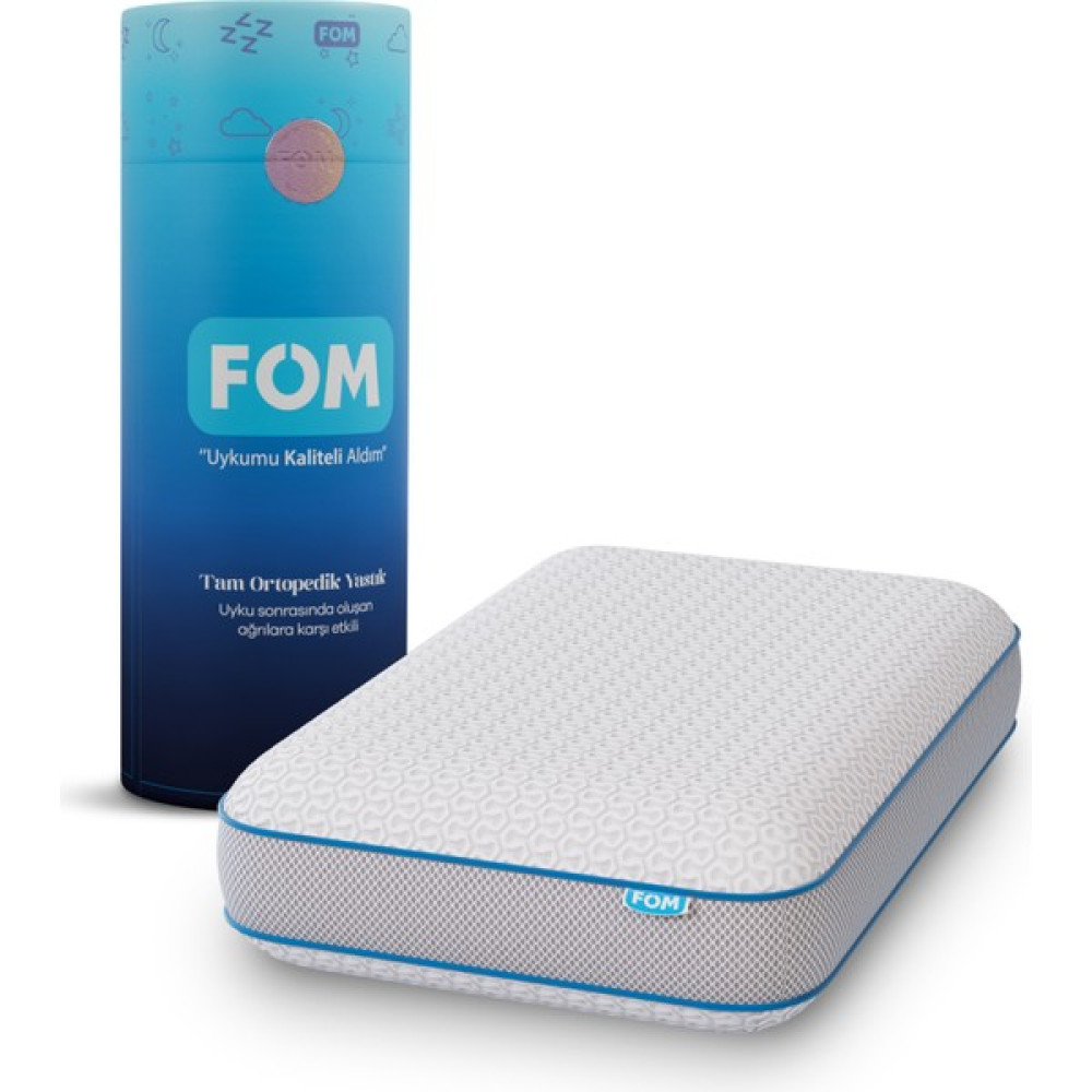FOM Tombik Masaj Etkili Visco Yastık 60 x 40 x 13 - 60 x 40 cm - Beyaz Yastık Fiyatı