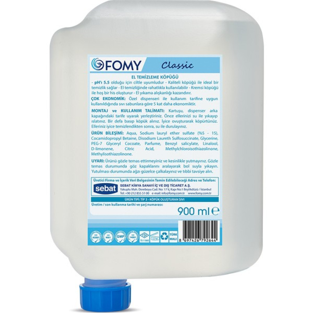 Fomy El Temizlik Köpüğü 900 ml Sabunlar Fiyatı