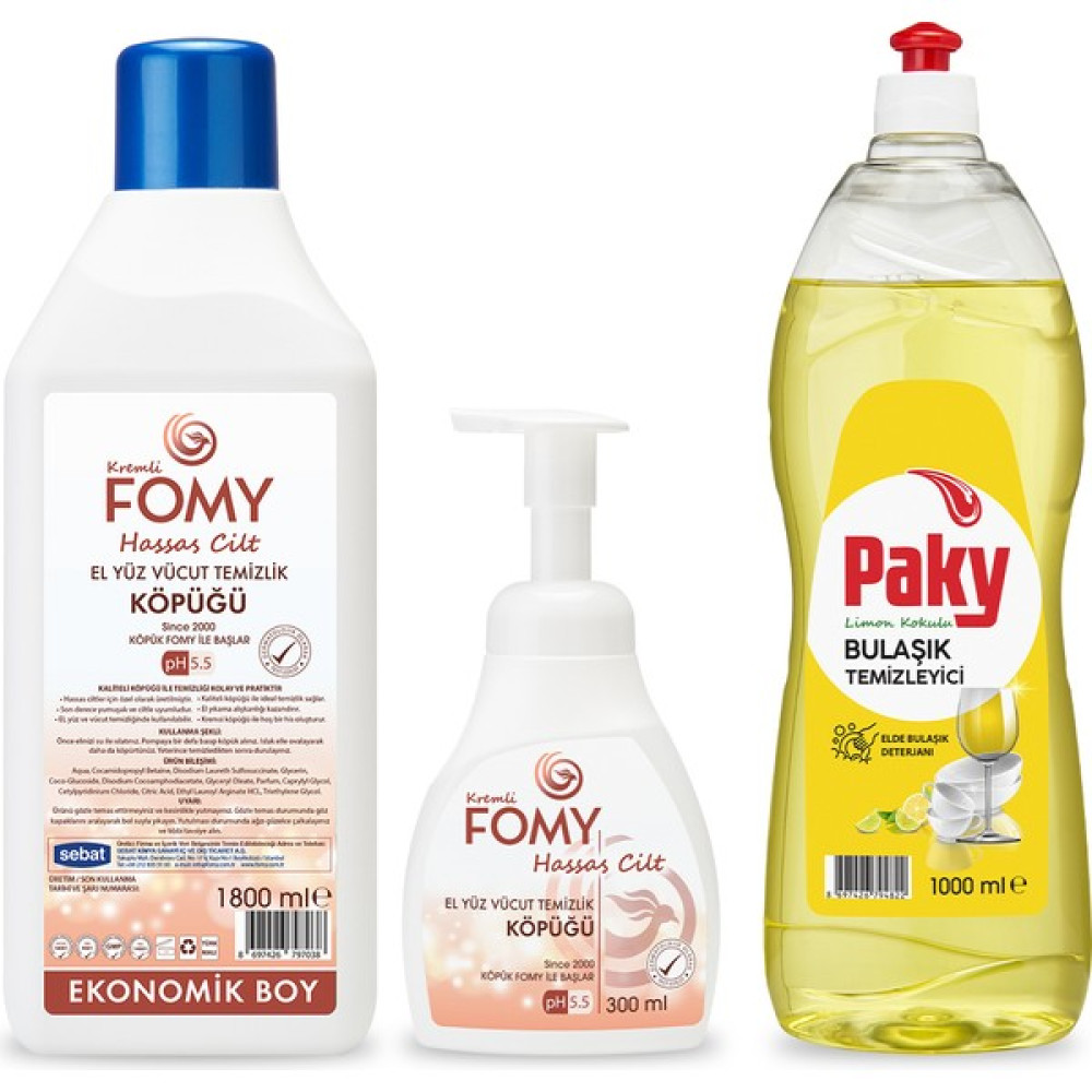 Fomy Hassas Cilt El Temizlik Köpüğü Seti + Fomy Elde Bulaşık Deterjanı Sabunlar Fiyatı